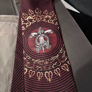 Jean Paul Gaultier Absolut Sweden Silk NWT Tie RARE Maroon Red Neckwear Baroque